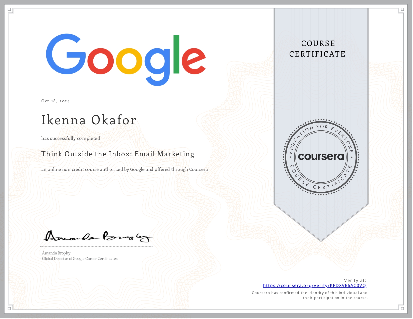 Think Outside the Box: Email Marketing badge