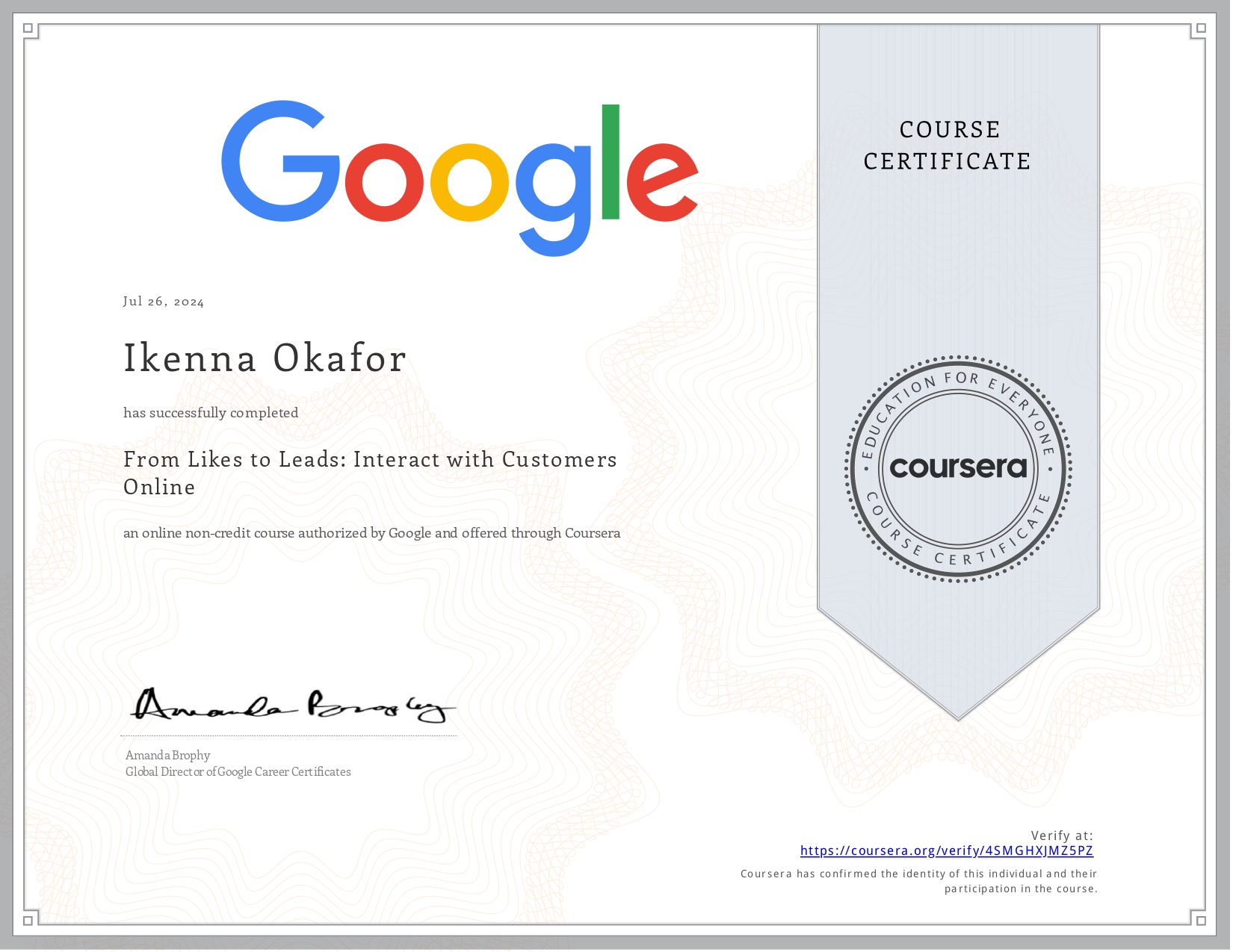 From Likes to Leads: Interact with Customers Online badge
